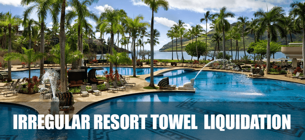 Irregular Resort Towel Liquidation Banner