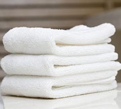 Stack of white towels