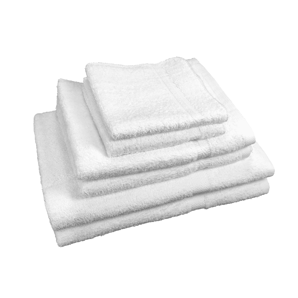 Stack of white towel set