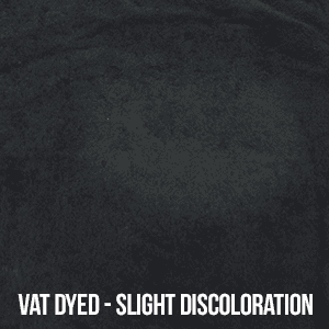 vat dyed - slight discoloration