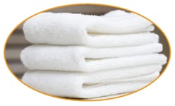 stack of white towels