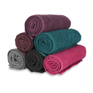 Monarch Brands True Colors 16 x 27 100% Ring Spun Cotton Black Hand Towel  3 lb. - 12/Pack