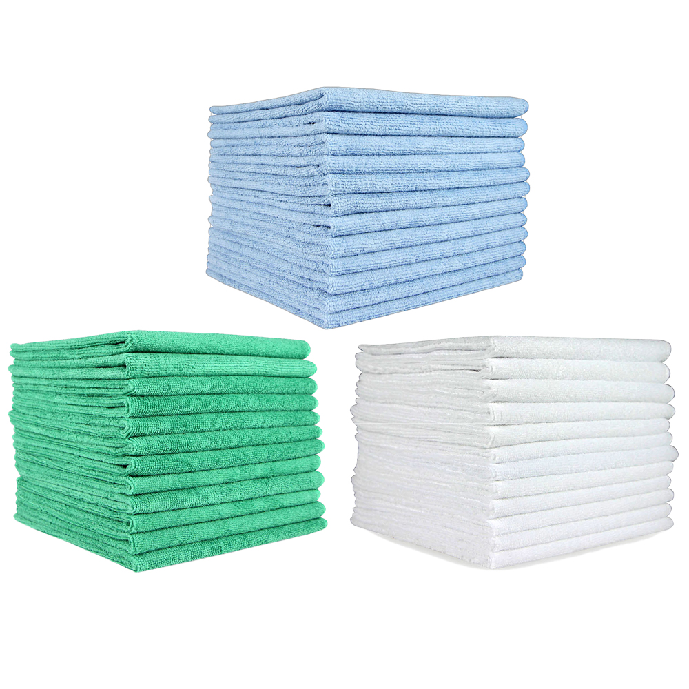 Terry Cloth Cleaning Rags Blue 12x12