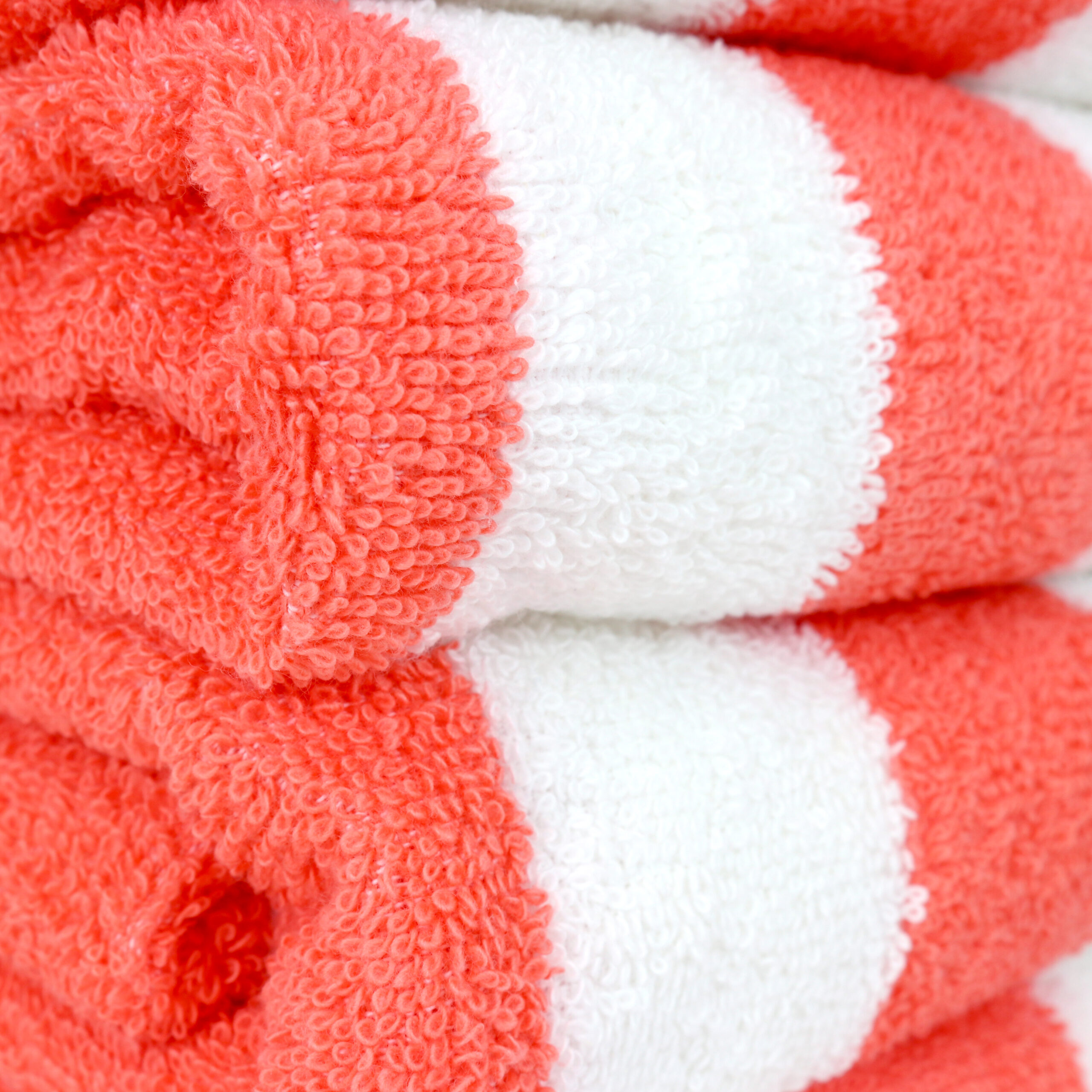 California Cabana Towels - Coral closeup