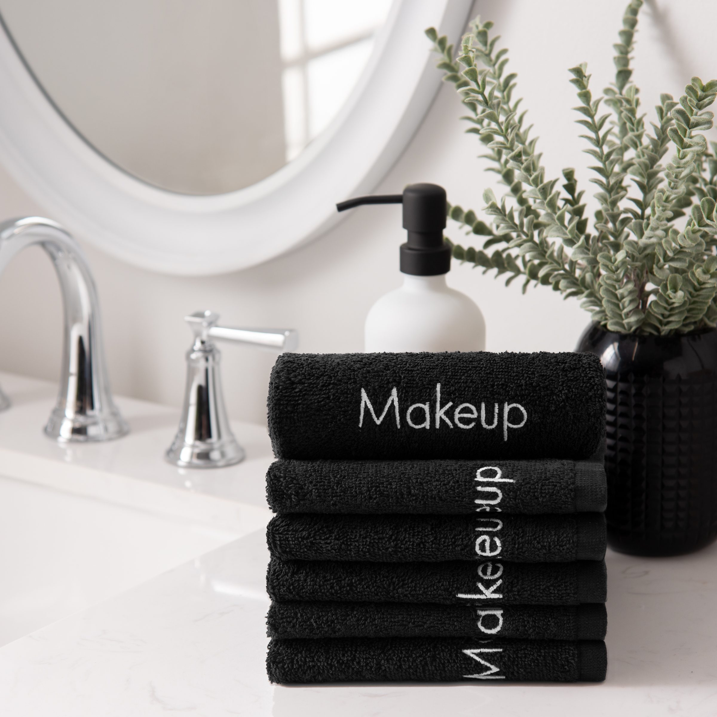 Makeup Removal Washcloth 13x13 Black 6 Pack