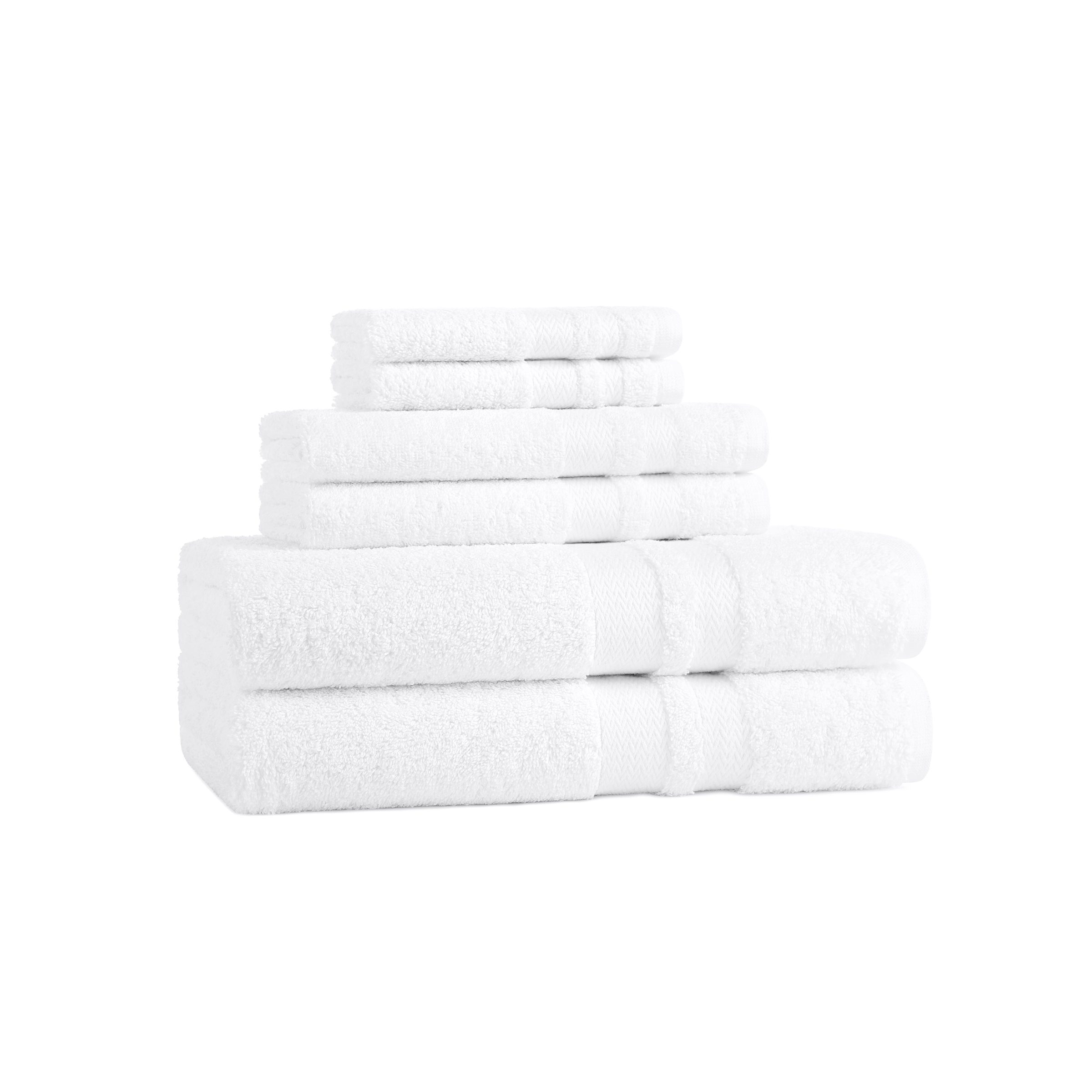 12 Pack Magellan Bath Towels - Large 27 x 54 Bulk White Soft Cotton Towel  Set