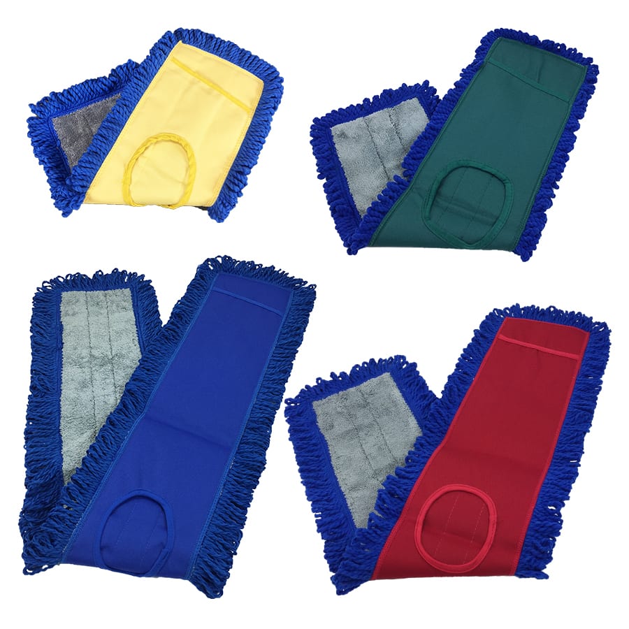 Microfiber & More Mesh Backing Pocket Mop - Blue