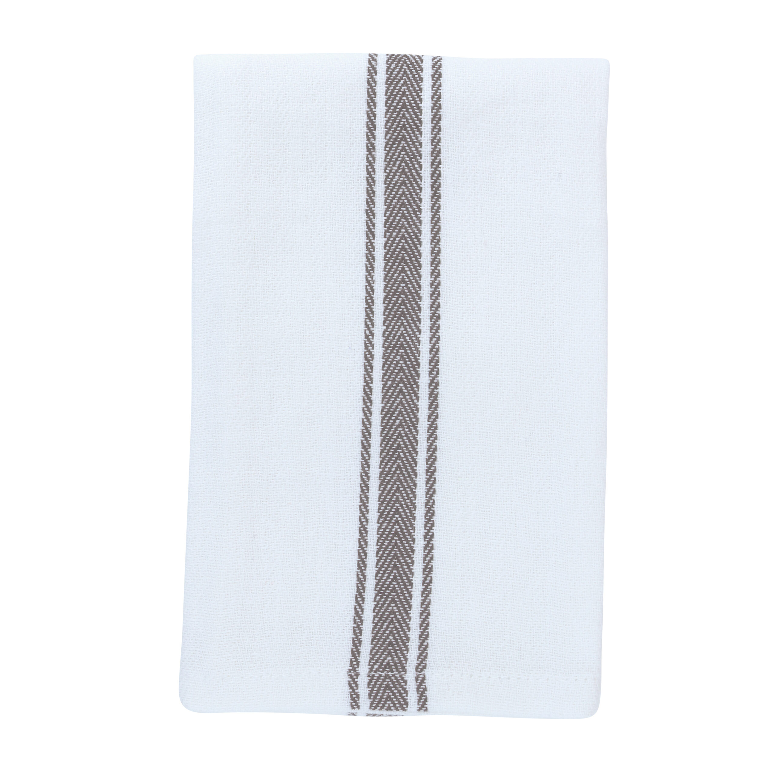 Monarch SC-HTSG-24 Herringbone Tea Towels Grey Stripe, 12Pk