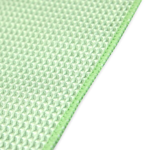 Green Waffle Microfiber Hand Towels closeup