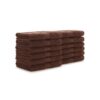 True Color Bath & Hand Towels - Brown, 12" x 12"