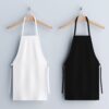 Poly Spun Aprons white and black