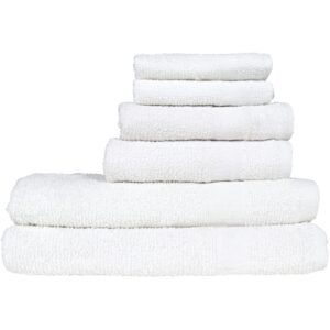 Admiral Hospitality Bath Towels 12-Pack, 24x48 in. or 24x50 in., White Blended Cotton - 24 x 48