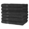 True Color Bath Towels - Black stacked