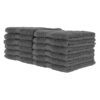 True Color Wash Towels - Black stacked