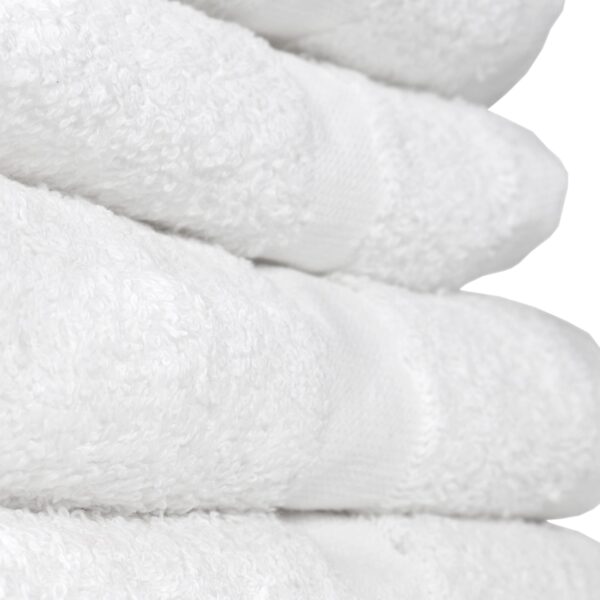 Elite Pearl Hospitality White Towel Collection closeup