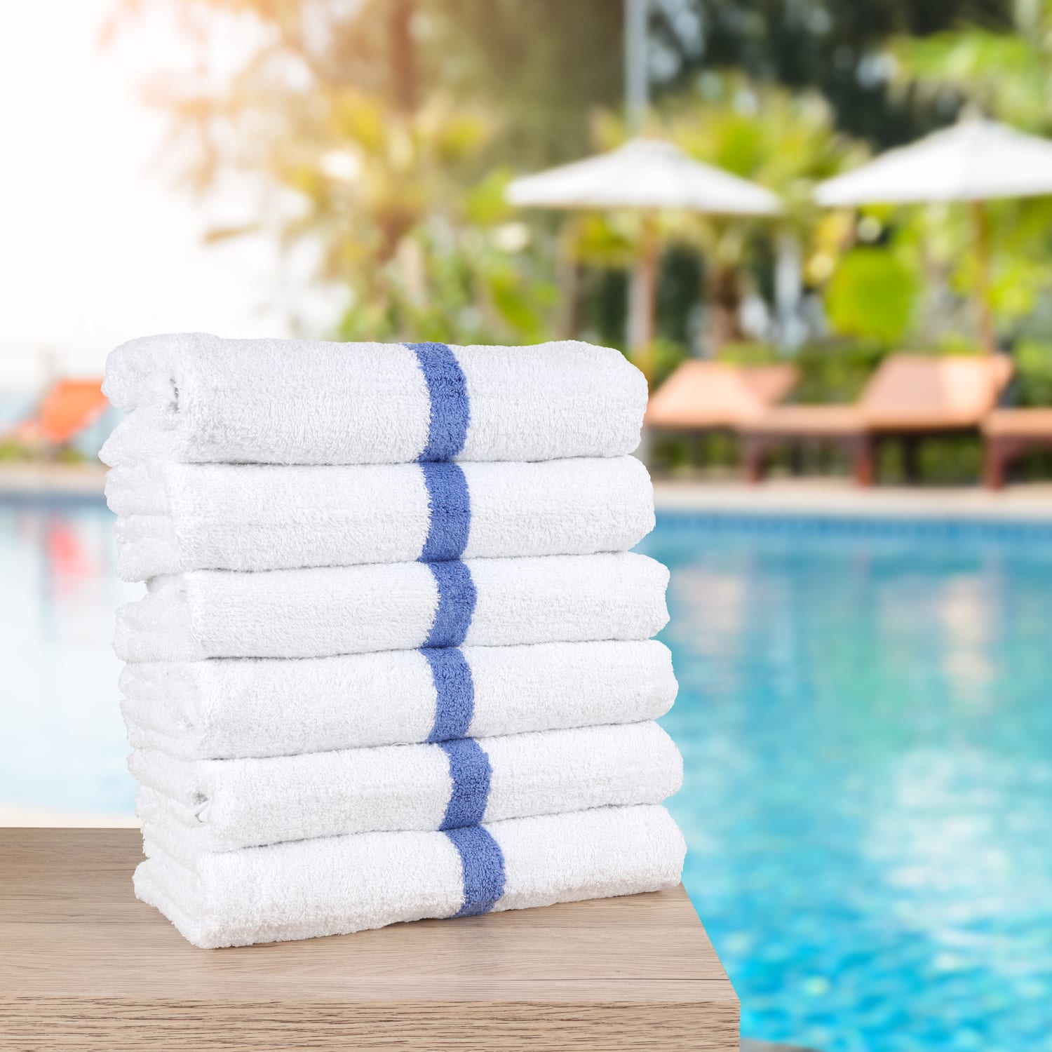 Monarch Pool Towels by poolside