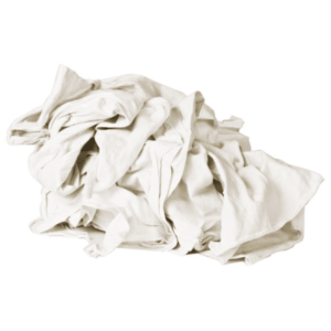 New Mill End Rags - White Washed T-shirt Wipers