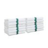 Power Towels - 16" x 27", White with Green Stripe