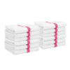 Power Towels - 16" x 27", White with Pink Stripe