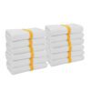 Power Towels - 22" x 44", White with Gold Stripe