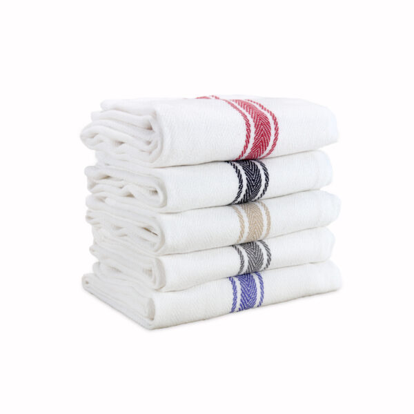 The Sloppy Chef Premium Herringbone Towels stacked
