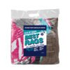 Colored Washcloth Size Wipers - 5Lb Compressed Bag, 11" x 11" to 13" x 13"