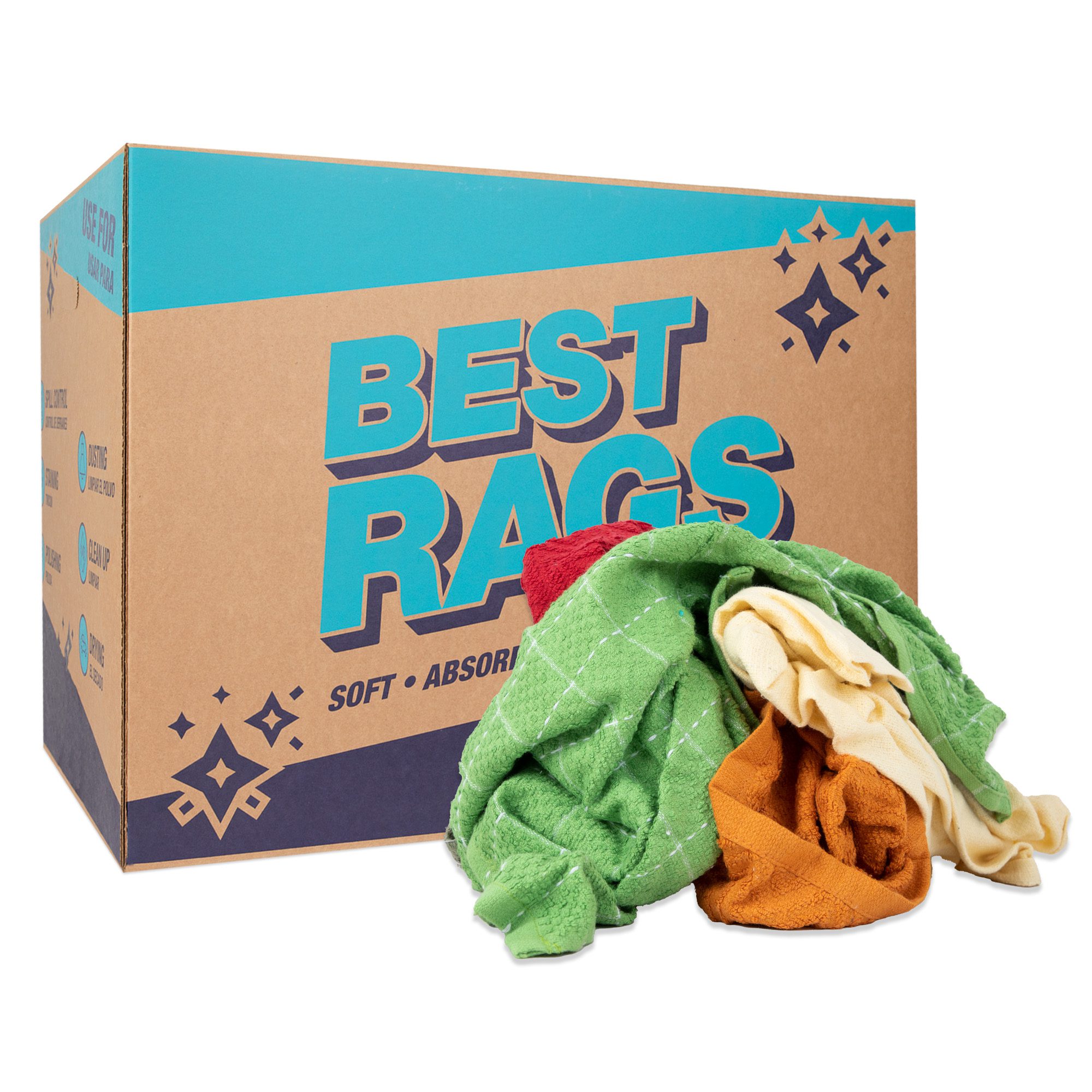 Bath Towel Rags (12 rags/box)