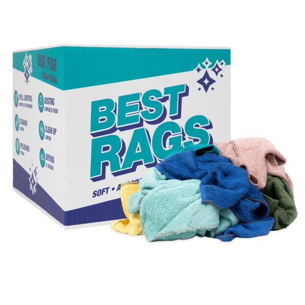 Shop Towel Size Colored Terry Wipers