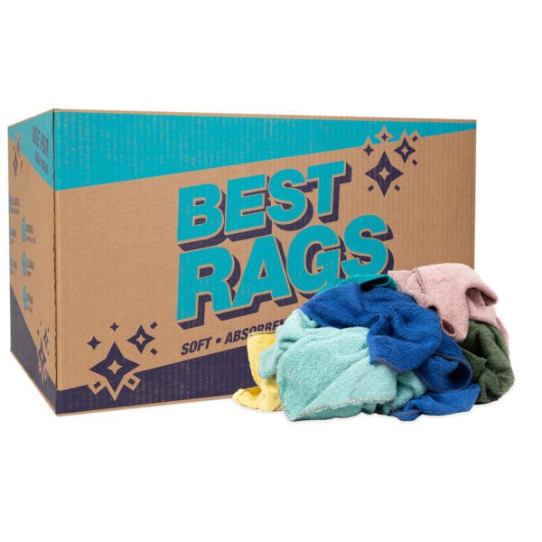 Shop Towel Size Colored Terry Wipers
