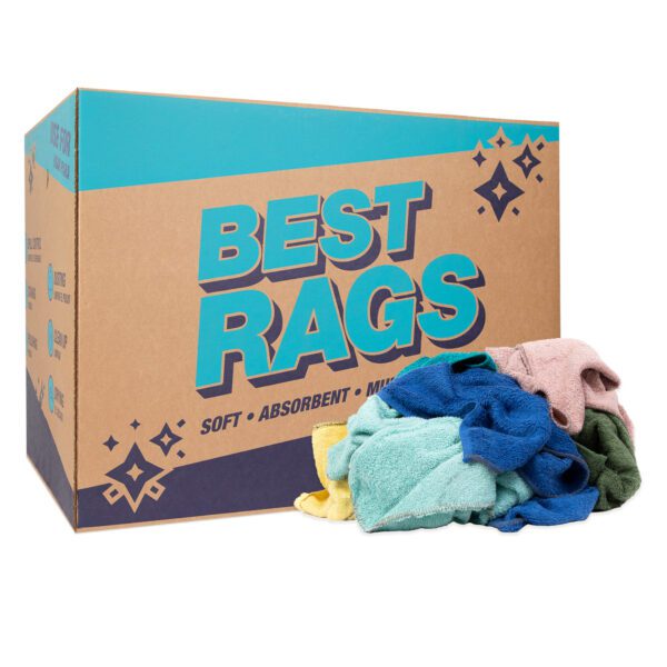 Shop Towel Size Colored Terry Wipers