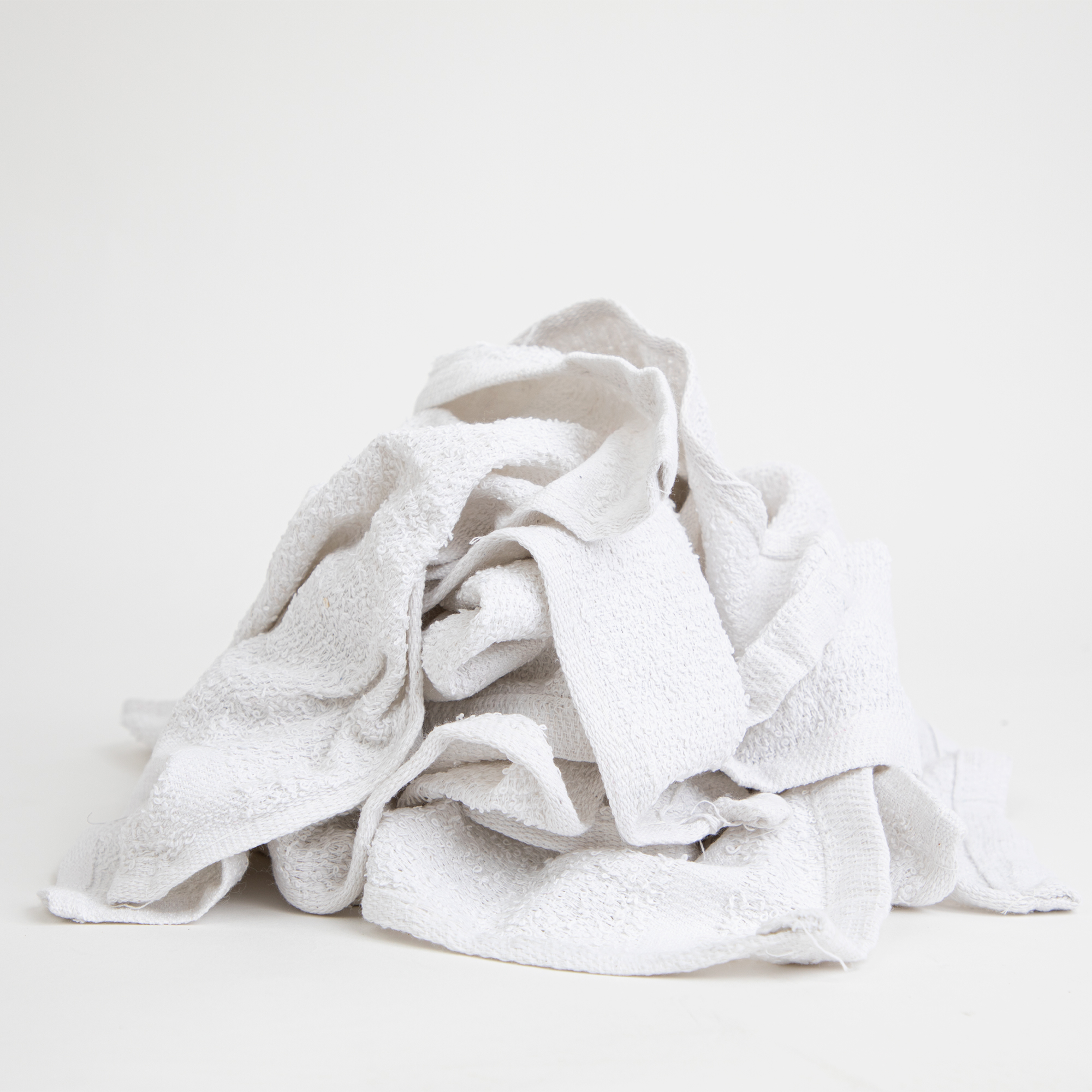 Affordable Wipers White Terry Towel 100% Cotton Cleaning Rags - 5 lbs. Bag - Multipurpose Cleaning