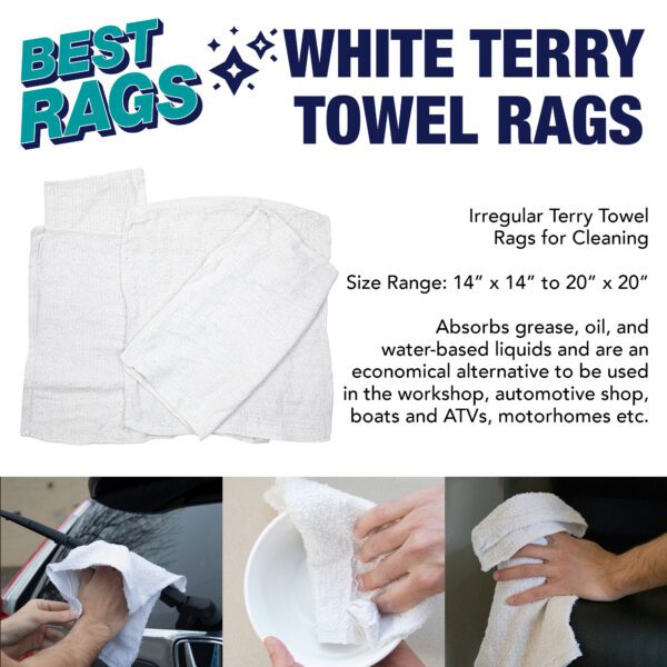 Shop Towel Size Terry Wipers