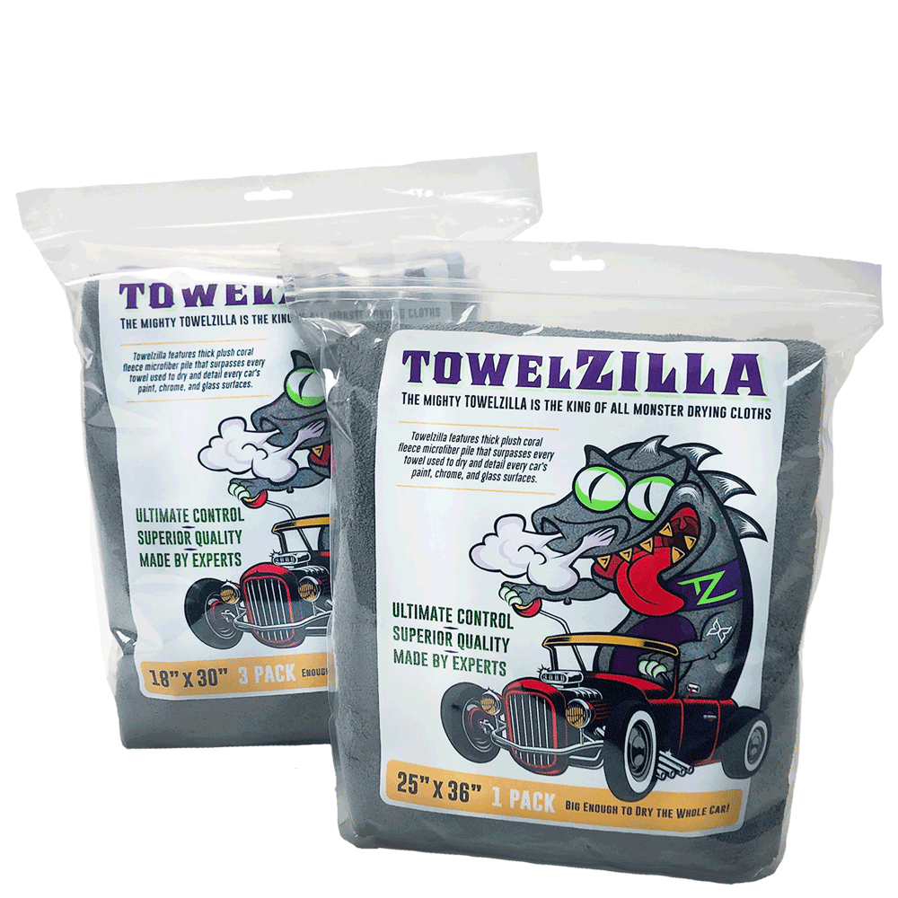 Towelzilla 1-count and 3-count packaging