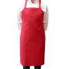 Bib Spun Poly Aprons - Red, Bib