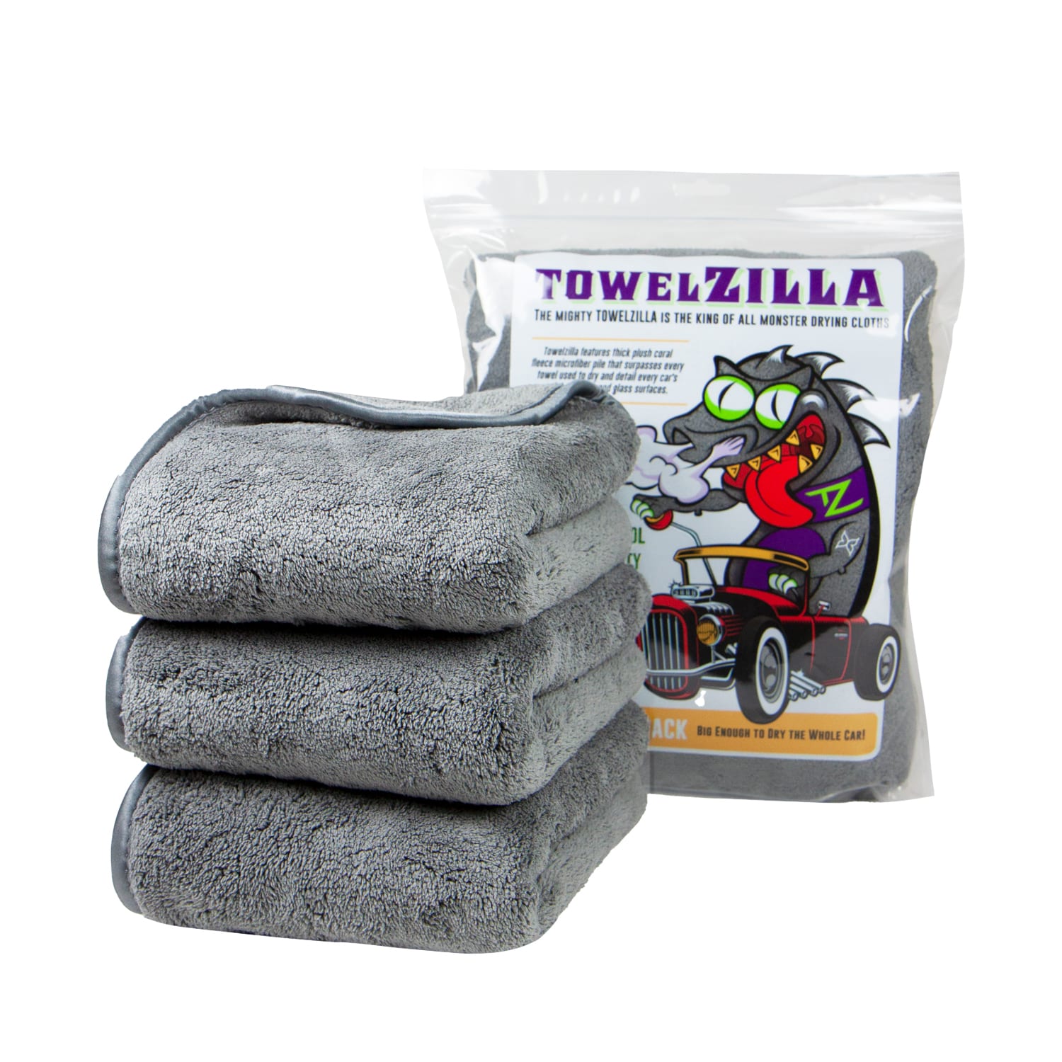 Premium Plush 16 x 24 Microfiber Towel Black