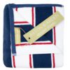 Aston & Arden Resort Towels - Navy/Red