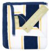 Aston & Arden Resort Towels - Navy/Yellow