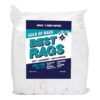 New White T-Shirt Wipers - 50Lb Compressed Bag, 14" x 14" to 20" x 20"