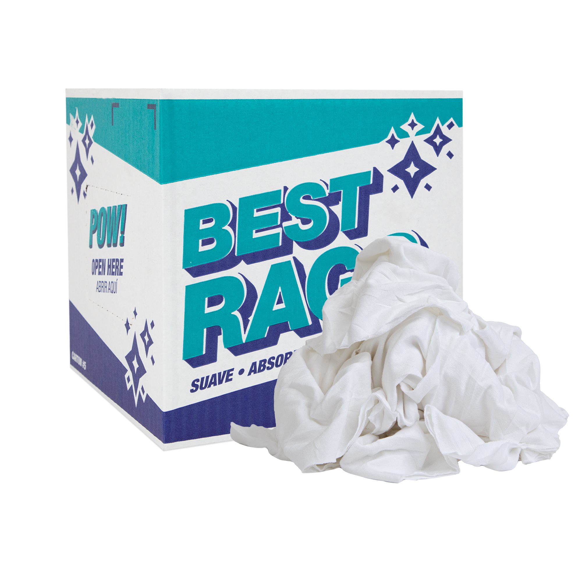 20 lbs. White Recycled Rags Box