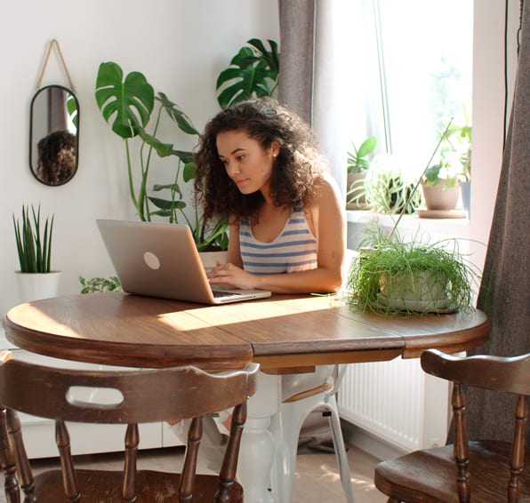 Young woman browsing on computer