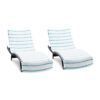 Las Rayas Chaise Lounge Covers - Blue
