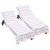 Las Rayas Chaise Lounge Covers - Orange