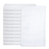 Stack of white kitchen towels