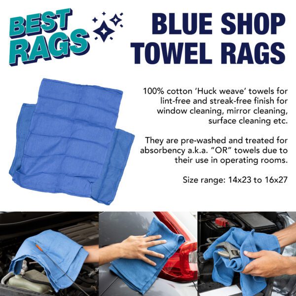 Recycled Blue "OR" Wipers