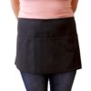 Waist Spun Poly Aprons - Black, Waist