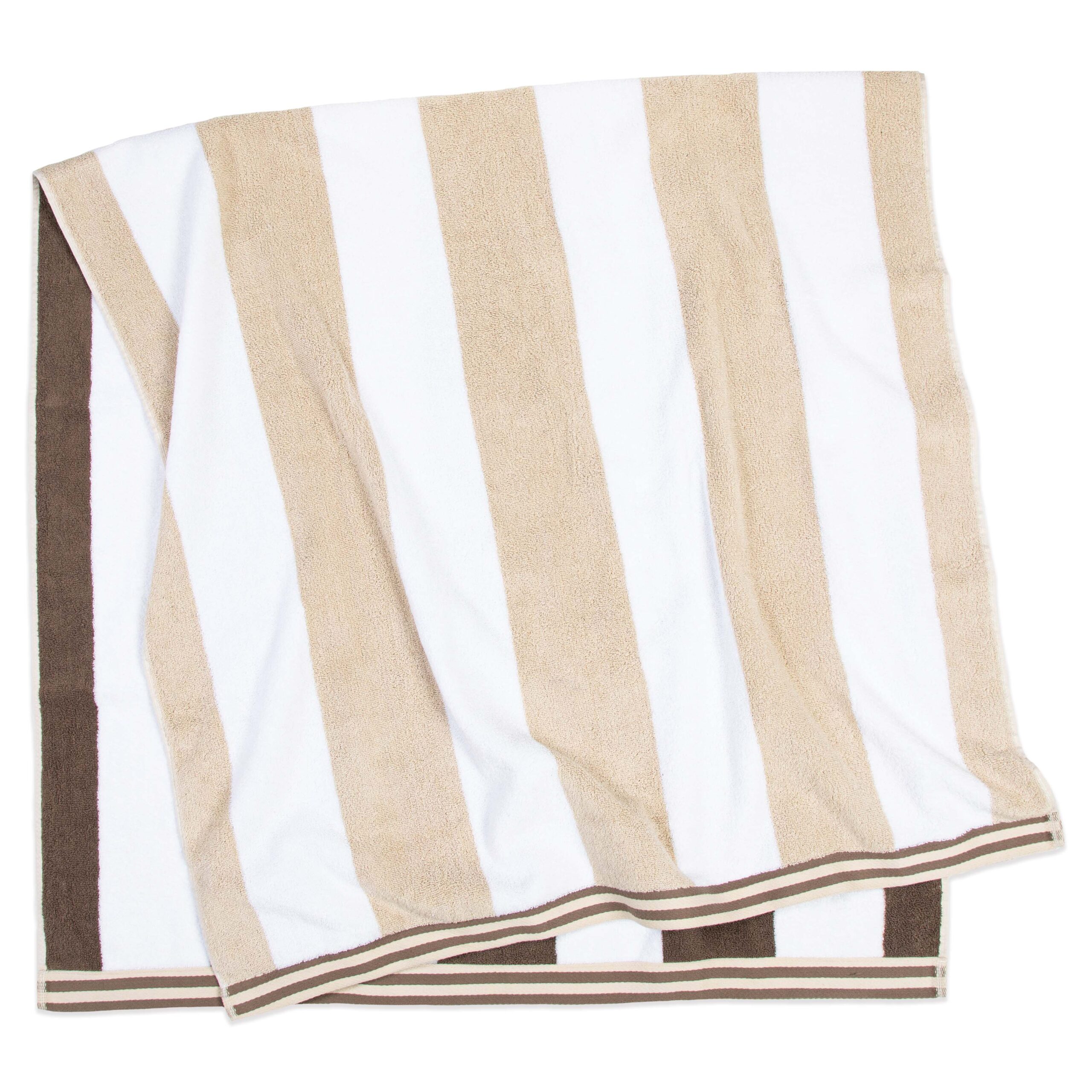 Urban Villa Kitchen Towels,Beige Multi Dobby Stripes,Premium