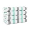 Cabo Cabana Towels - Grey/Mint Green