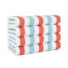 Cabo Cabana Towels - Coral/Blue