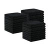 Bleach-Resistant Microfiber Salon Towels - Black