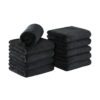 Bleach-Resistant Coral Fleece Salon Towels - Black